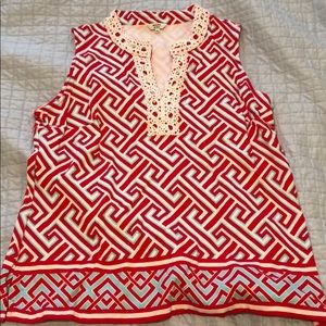 Red, White, and Blue sleeveless top by Crown & Ivy